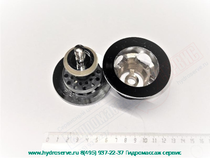 Пробка слива ванны с дренажем, Appollo