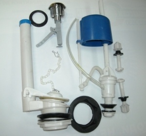 Комплект арматуры механизма слива бачка унитаза с нижней подводкой воды, универсальный