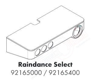 RAINDANCE SELECT E 300 SHOWERPIPE Корпус смесителя хром \ белый стекло 92165400
