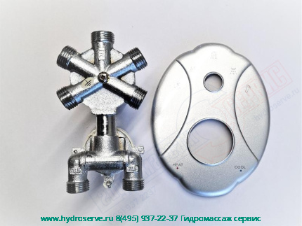 Cмеситель Z=7см с 5-ти позиционным переключателем функций для душевой кабины APOLLO TS49W 