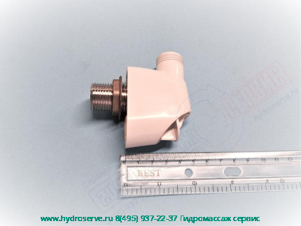 Нижний Белый кронштейн душевой штанги AQUA-2 для душевой кабины Albatros Domino