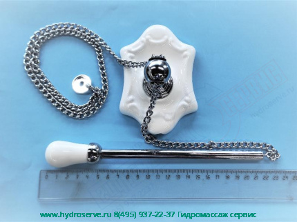 Цепочка хром с держателем LADY для высокого бачка LINEATRE