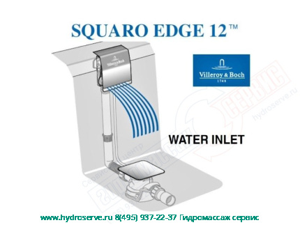 VILLEROY&BOCH, Излив для ванны Squaro Edge 12, комплект для встройки