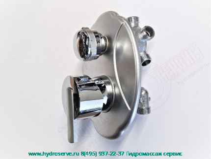 Cмеситель Z=7см с 5-ти позиционным переключателем функций для душевой кабины APOLLO TS49W 