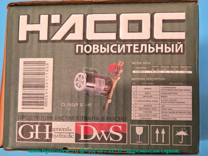 Насос повысительный GL15GLS-10 art. 5552021510 General Hydraulic