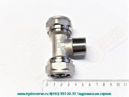 Тройник НР 26x3\4x26*3,0мм обжимной для металлопластиковой трубы 26*3,0мм PROFIT MPS GH GH109N260526