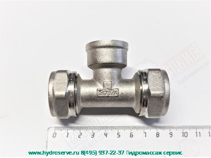 Тройник ВР 26x3\4x26 ник. обжимной металлопласт PROFIT GH