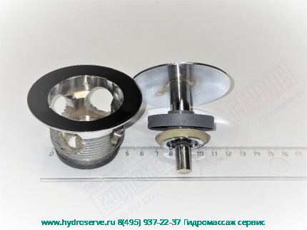 APOLLO Пробка слива-перелива ванны, хром, с дренажем