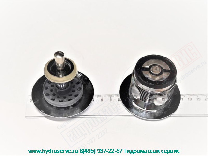 APOLLO Пробка слива-перелива ванны, хром, с дренажем