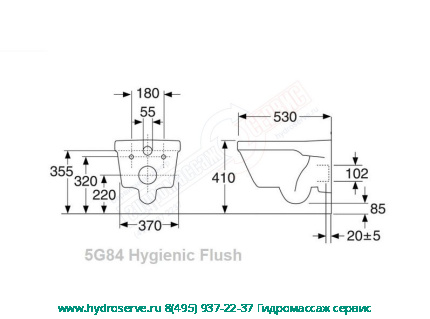 Artic, 5G84 Hygienic Flush Сидение с крышкой унитаза с микролифтом плавного опускания GUSTAVSBERG