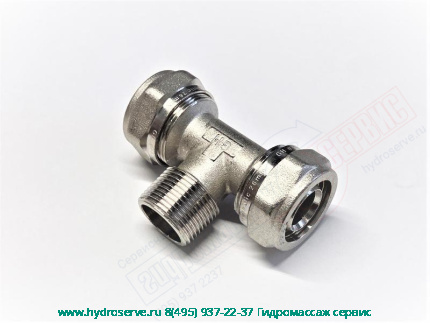 Тройник НР 26x3\4x26*3,0мм обжимной для металлопластиковой трубы 26*3,0мм PROFIT MPS GH GH109N260526