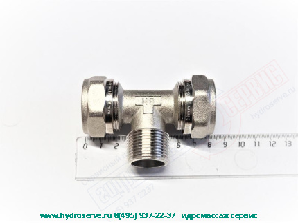 Тройник НР 26x3\4x26*3,0мм обжимной для металлопластиковой трубы 26*3,0мм PROFIT MPS GH GH109N260526