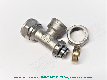 Тройник ВР 26x3\4x26 ник. обжимной металлопласт PROFIT GH