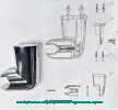 Регулируемый держатель для душевой лейки хром А3333А CERAWELL IDEAL STANDARD