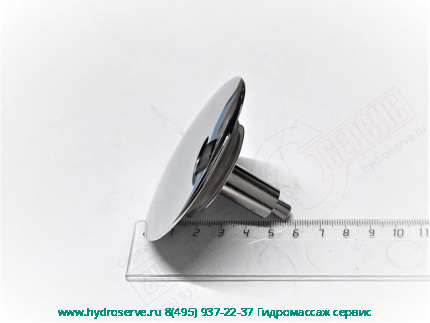 Пробка слива-перелива ванны, хром, без дренажа APOLLO 