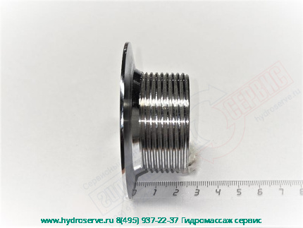 Фланец слива-перелива ванны, хром, без дренажа APOLLO 